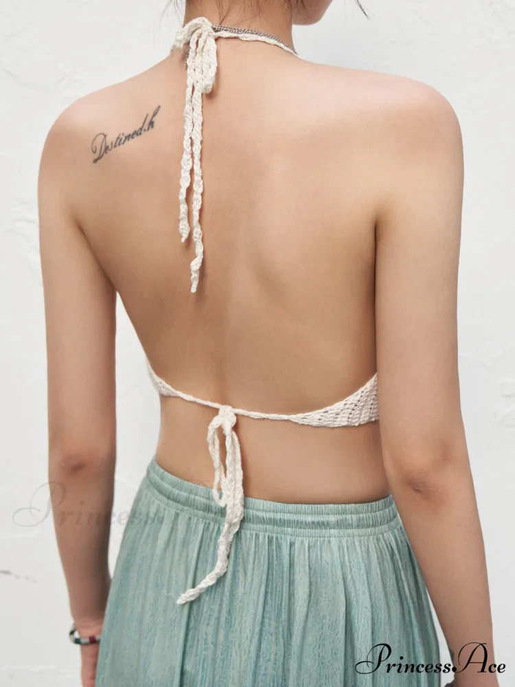 Halter Crochet Hollow Trendy Out Maxi Dress - Image 9