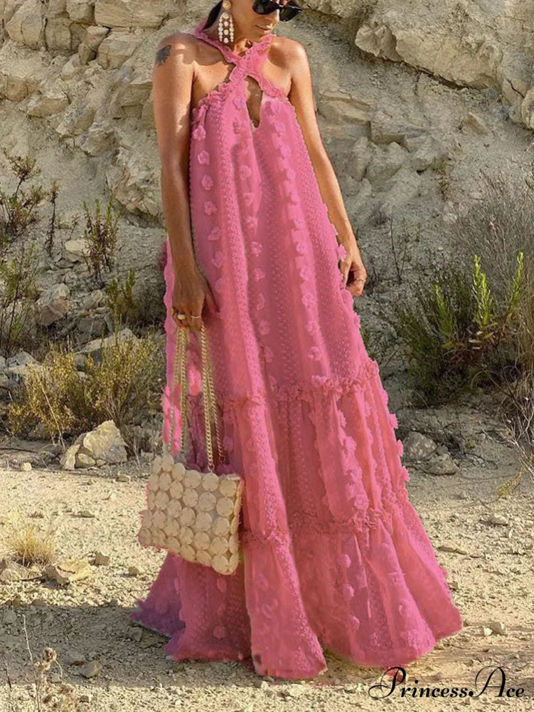 Halter Tassel Graceful Mini Dress - Image 10