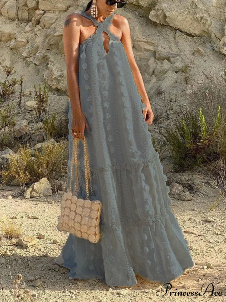 Halter Tassel Graceful Mini Dress - Image 11