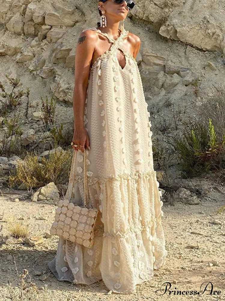 Halter Tassel Graceful Mini Dress - Image 2