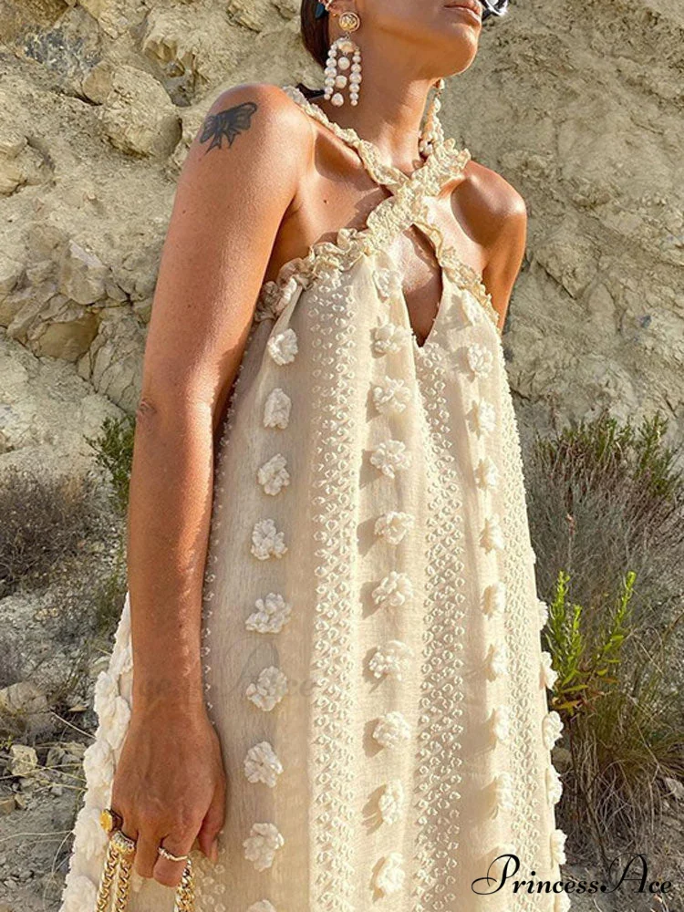 Halter Tassel Graceful Mini Dress - Image 4
