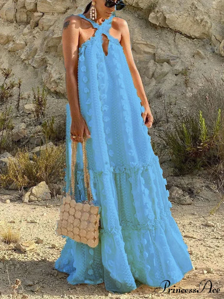 Halter Tassel Graceful Mini Dress - Image 9
