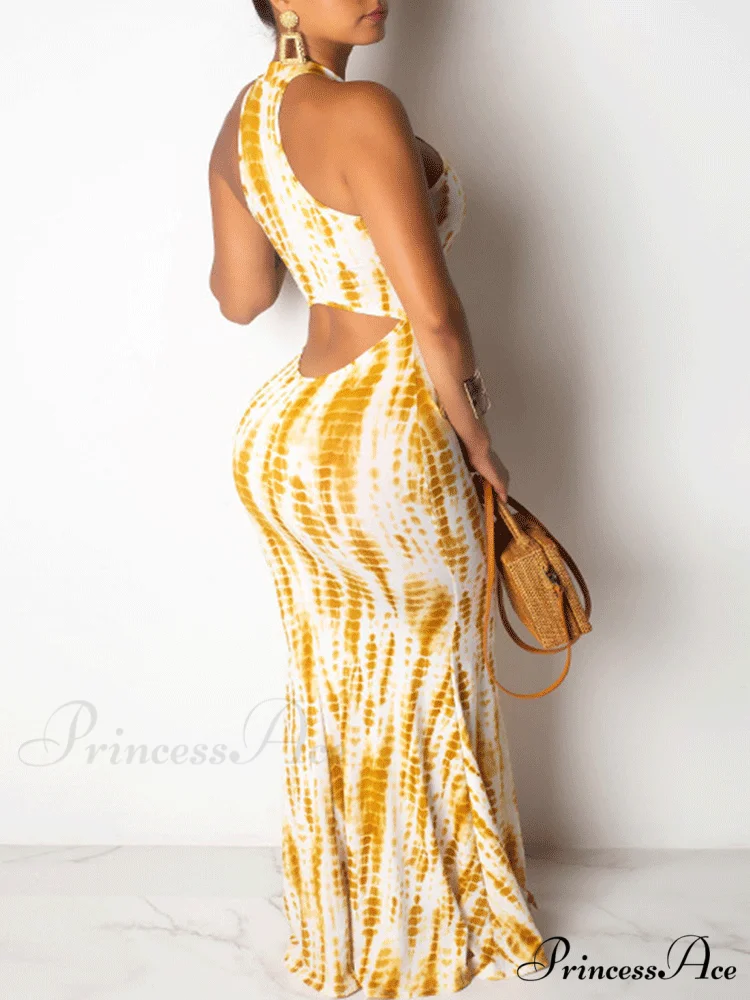 Halter Three-dimensional Graceful Floral Cake Dress - Image 14