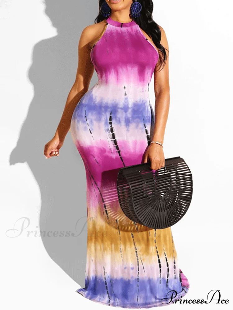 Halter Three-dimensional Graceful Floral Cake Dress - Image 3