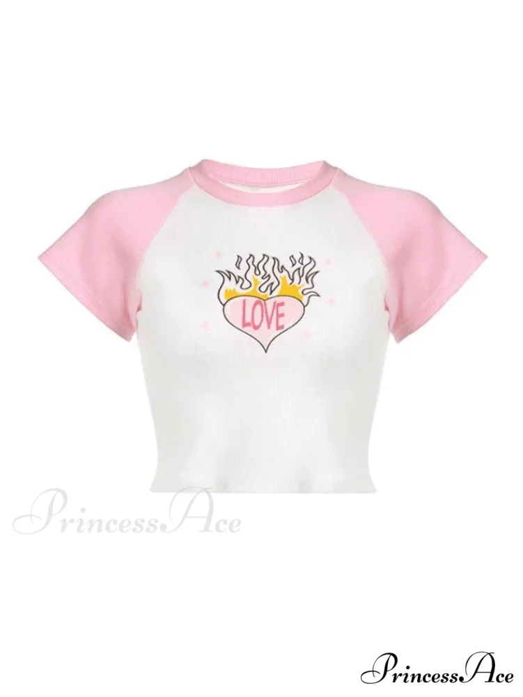Heart Print Graceful Pocket Patch Jeans - Image 4