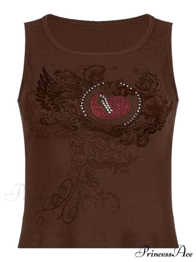 Heart Print Graceful White Crop Top - Image 6
