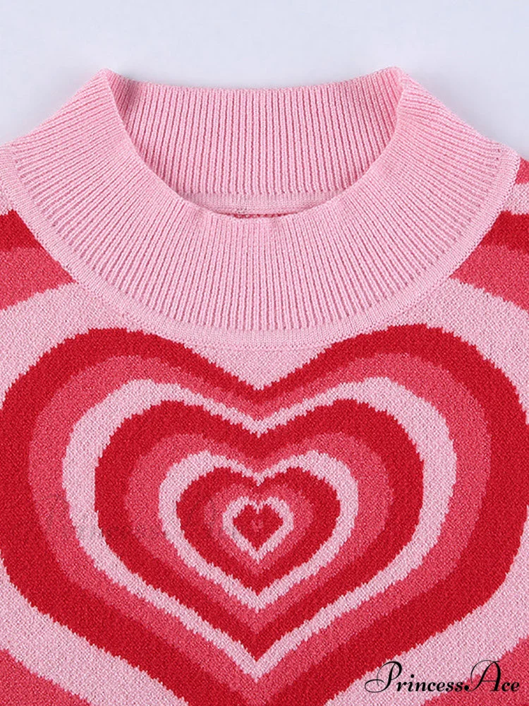 Heart Rhinestone Rib Trendy Crop Tank Top - Image 5