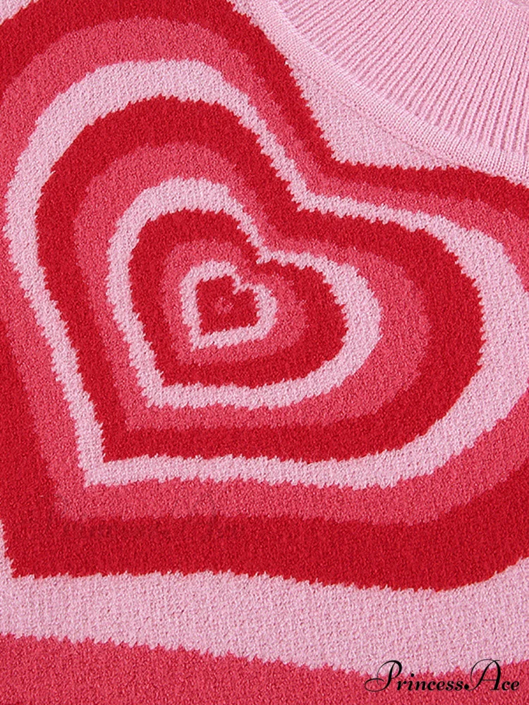 Heart Rhinestone Rib Trendy Crop Tank Top - Image 6