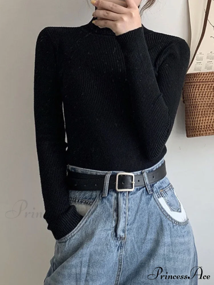 High Neck Bell Sleeve Sweater Wide Sophisticated Leg Pants Matching Set - Royal Blue - Image 21