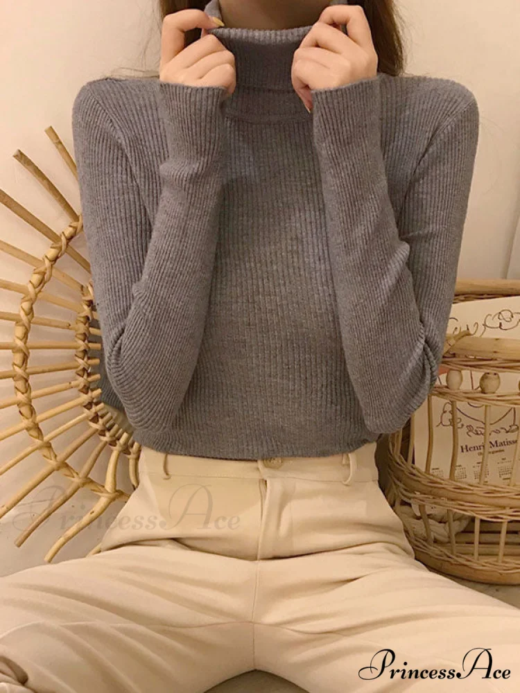High Neck Bell Sleeve Sweater Wide Sophisticated Leg Pants Matching Set - Royal Blue - Image 34