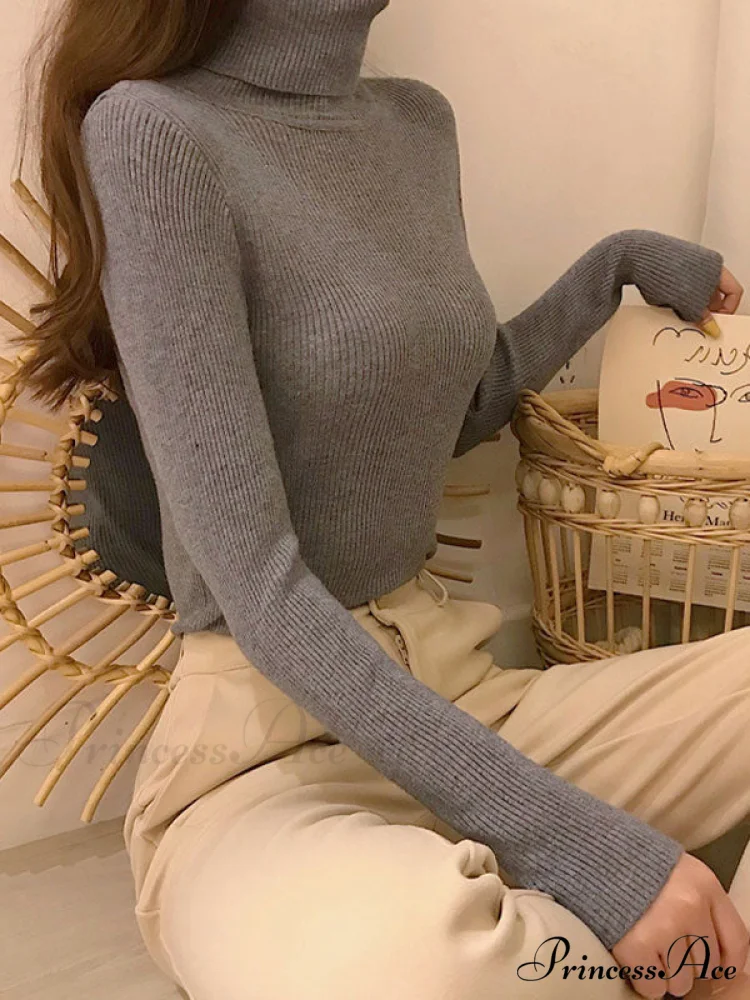 High Neck Bell Sleeve Sweater Wide Sophisticated Leg Pants Matching Set - Royal Blue - Image 35