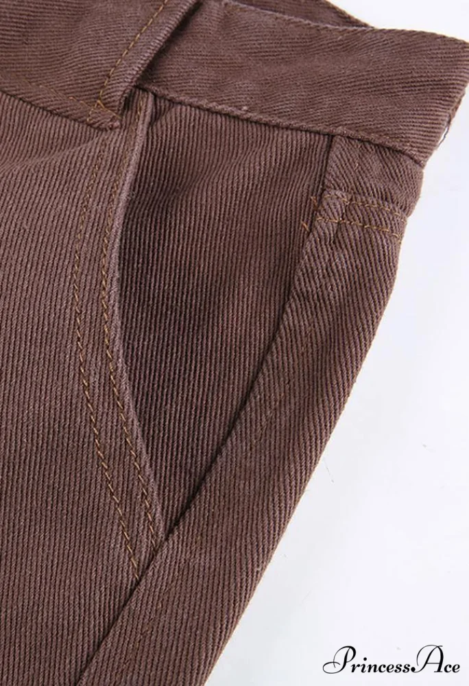 High Waist Graceful Irregular Denim Skort - Image 7