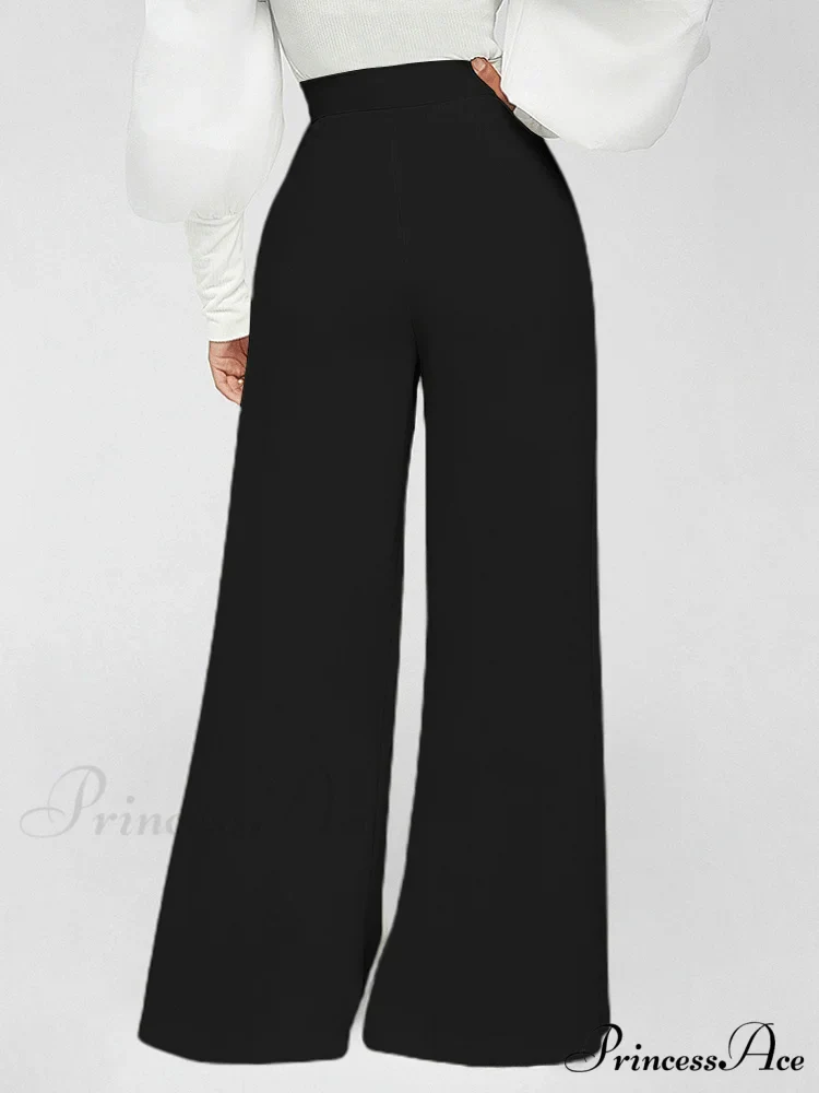 High Waisted Graceful Stacked Stretch Pants - Image 2