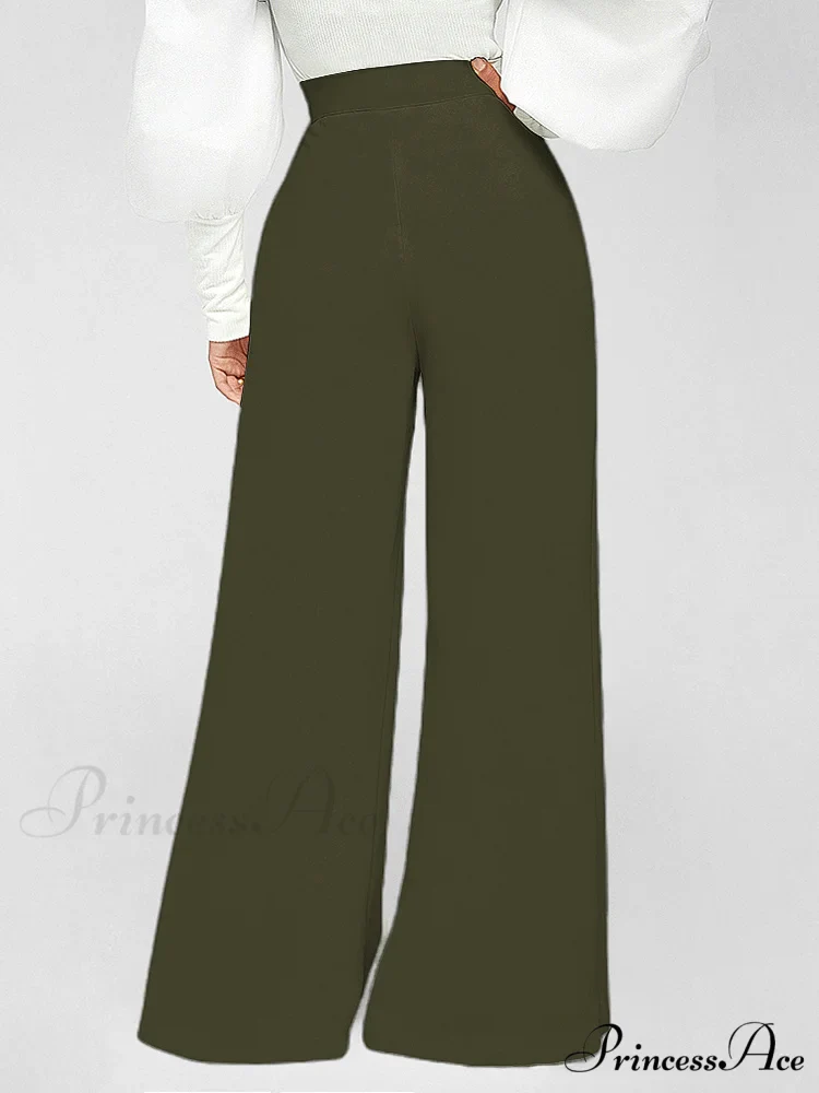 High Waisted Graceful Stacked Stretch Pants - Image 5