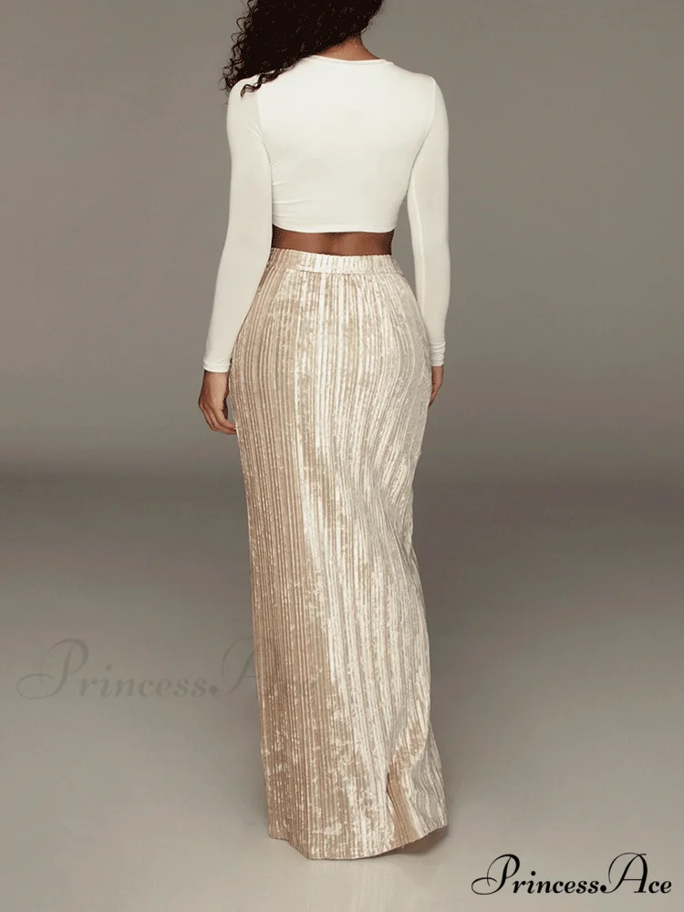High Waisted Graceful Wide Leg Pants - Image 2