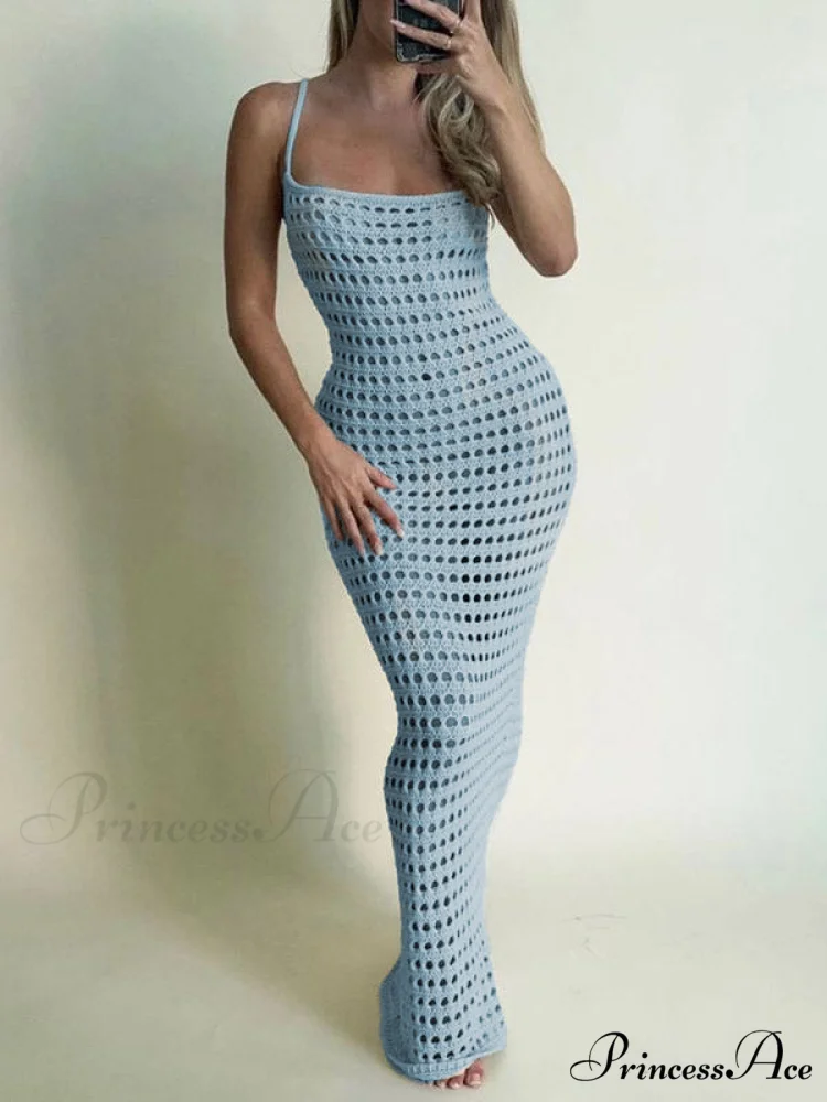 Hollow Out Graceful Bodycon Maxi Dress - Image 5