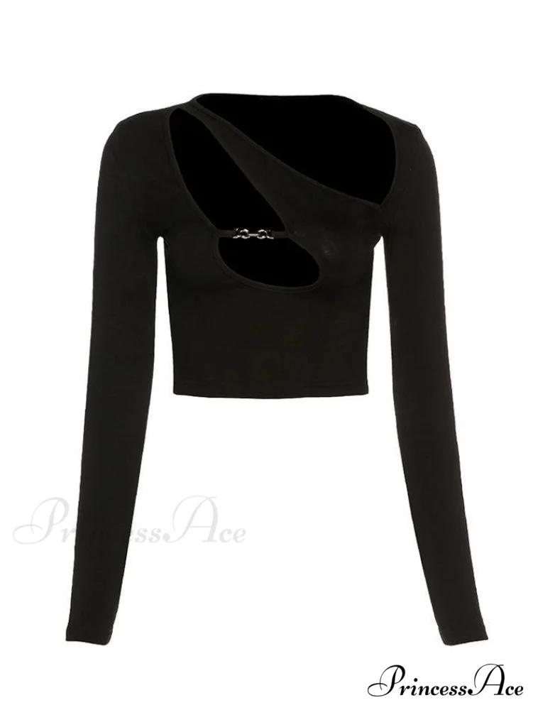 Hollow Out Crochet Trendy Long Sleeve Knit Top - Image 2