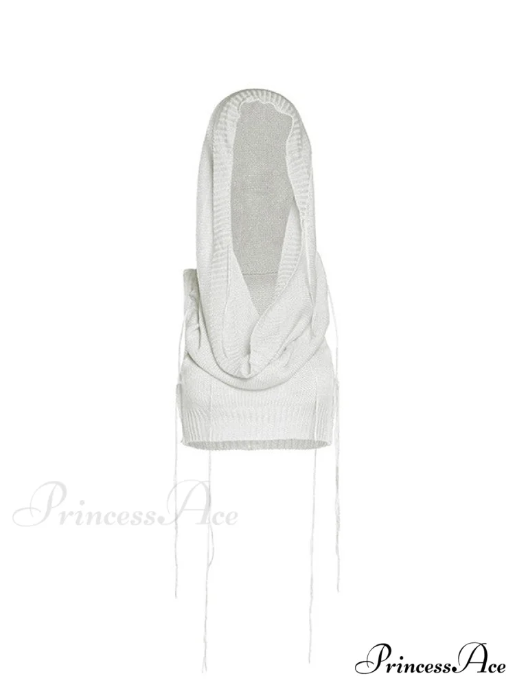 Hooded Cold Graceful Shoulder Mini Dress - Image 10