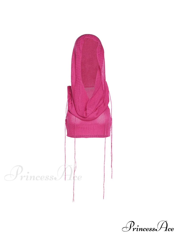 Hooded Cold Graceful Shoulder Mini Dress - Image 14