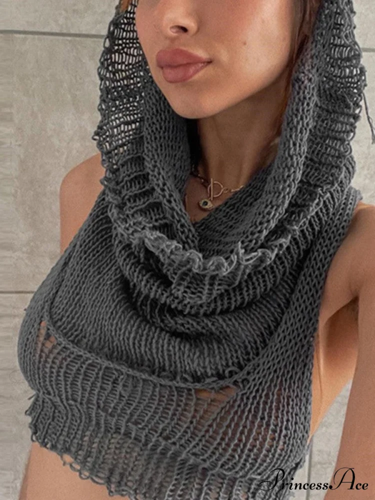 Hooded Cold Graceful Shoulder Mini Dress - Image 4