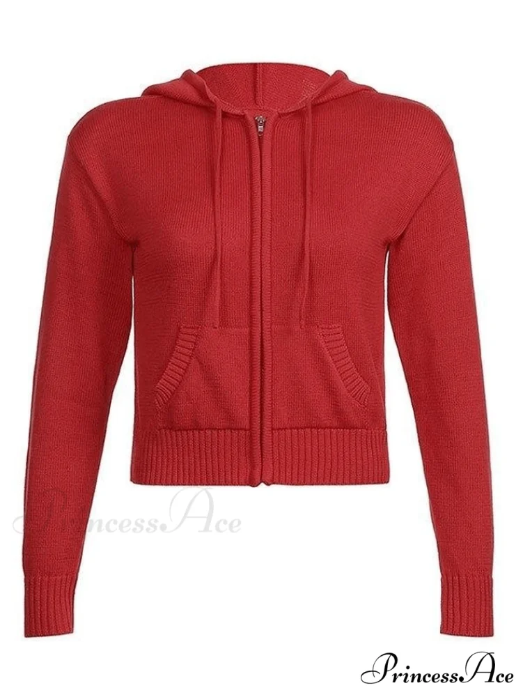 Hooded Crochet Knit Trendy Cropped Tank Top - Image 13