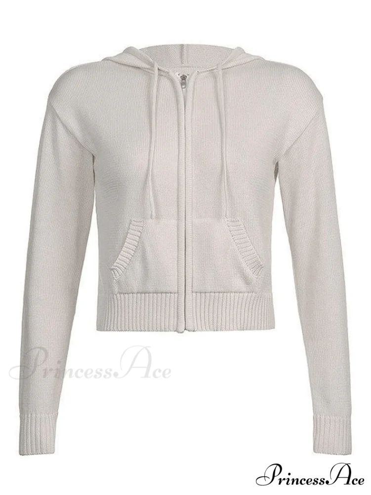 Hooded Crochet Knit Trendy Cropped Tank Top - Image 2