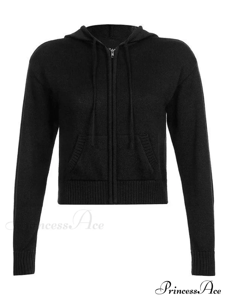 Hooded Crochet Knit Trendy Cropped Tank Top - Image 5