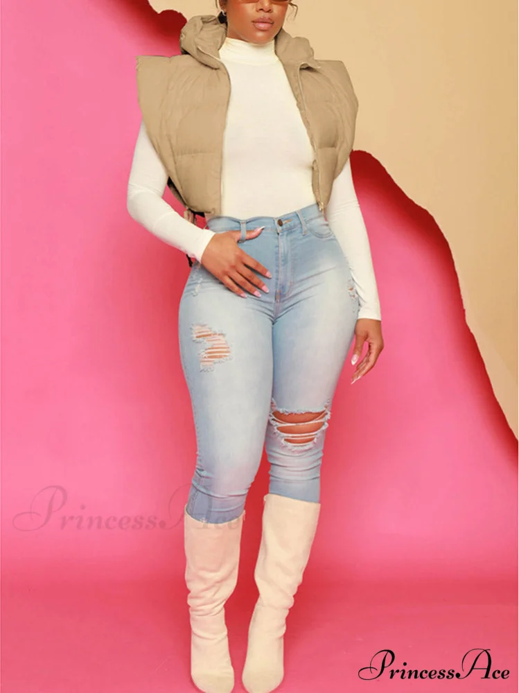 Hooded Crop Graceful Knit Cardigan - Image 3