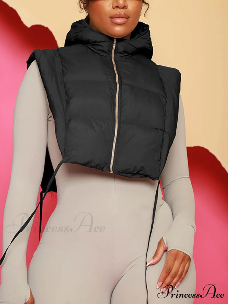 Hooded Crop Graceful Knit Cardigan - Image 6