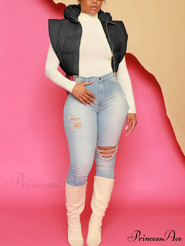 Hooded Crop Graceful Knit Cardigan - Image 8
