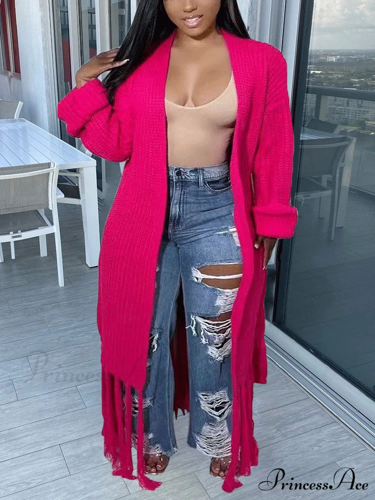 Knit Slit Graceful Turtleneck Sweaters - Image 13