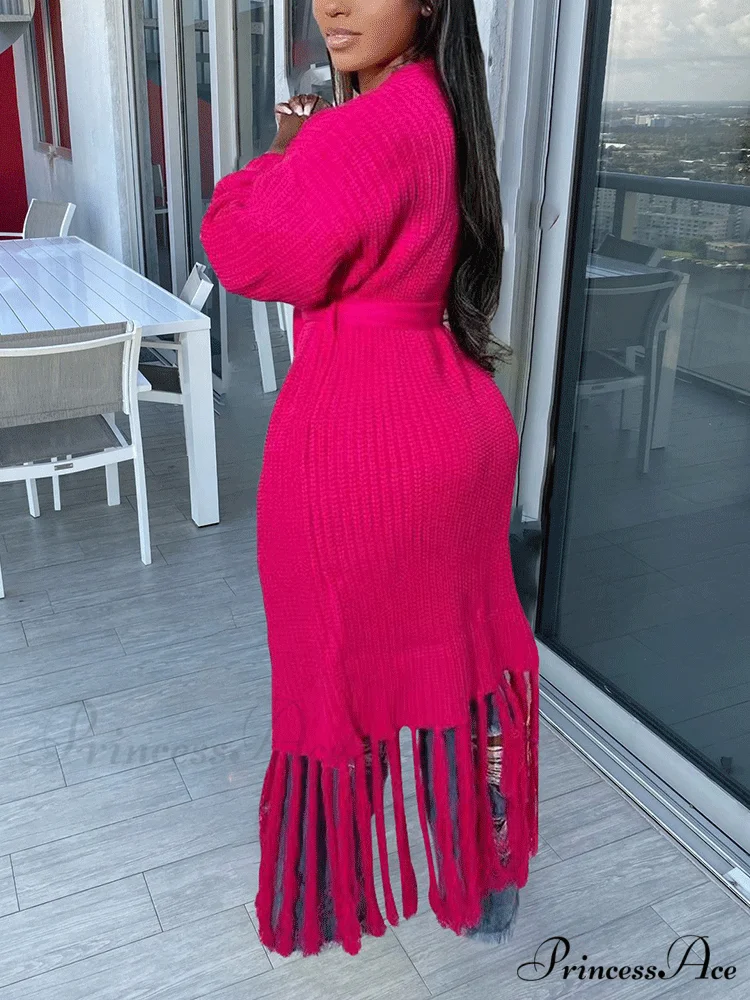 Knit Slit Graceful Turtleneck Sweaters - Image 14