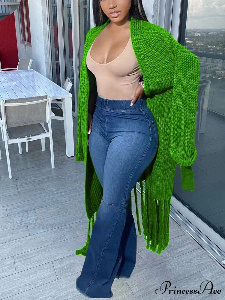 Knit Slit Graceful Turtleneck Sweaters - Image 4