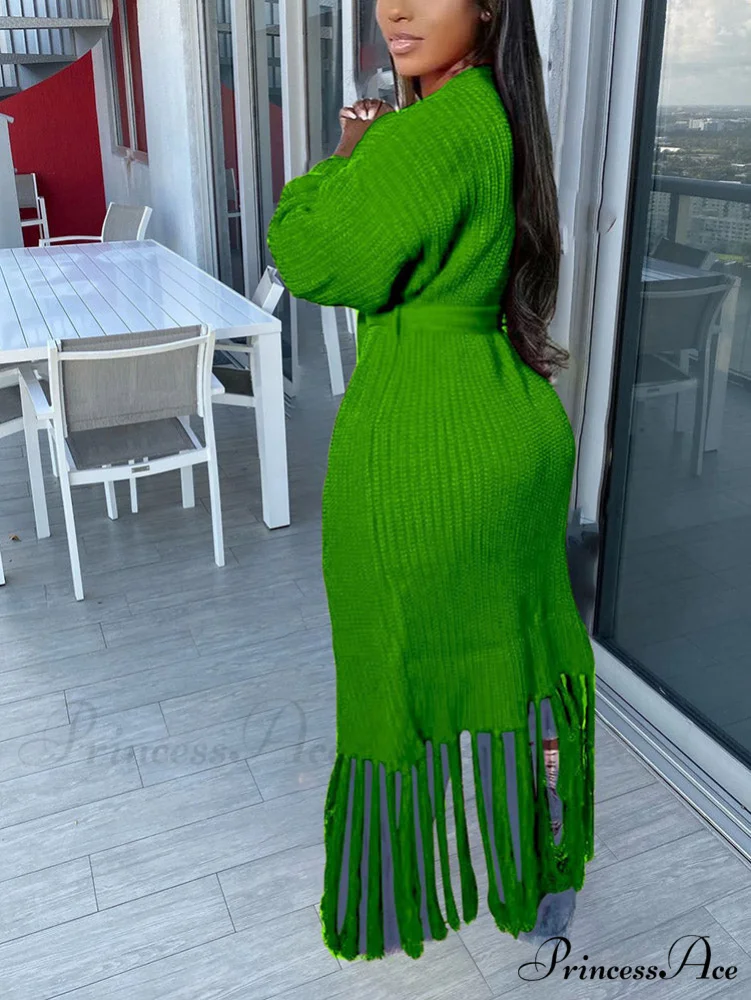 Knit Slit Graceful Turtleneck Sweaters - Image 5