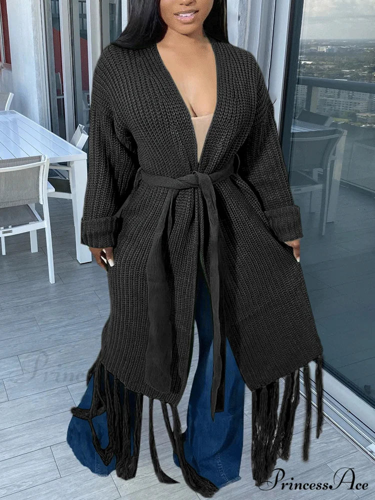 Knit Slit Graceful Turtleneck Sweaters - Image 6