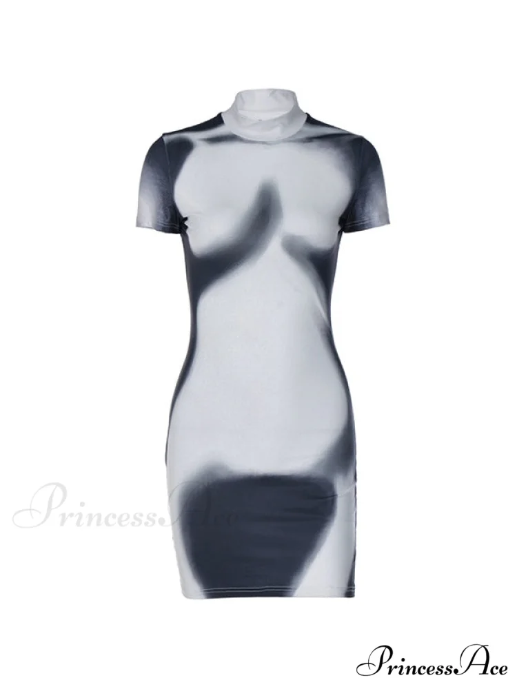 Abstract Print Rib Trendy Crop Tank Top - Image 5