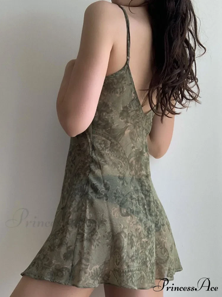 Backless Printed Long Trendy Sleeve Midi Dress - Image 2