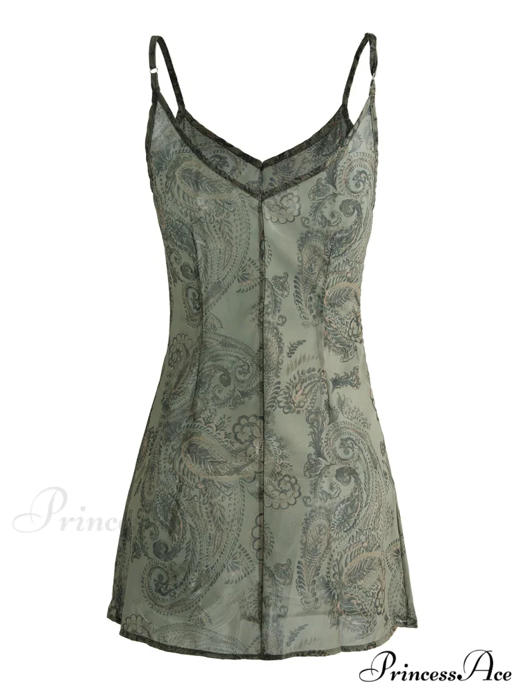 Backless Printed Long Trendy Sleeve Midi Dress - Image 4
