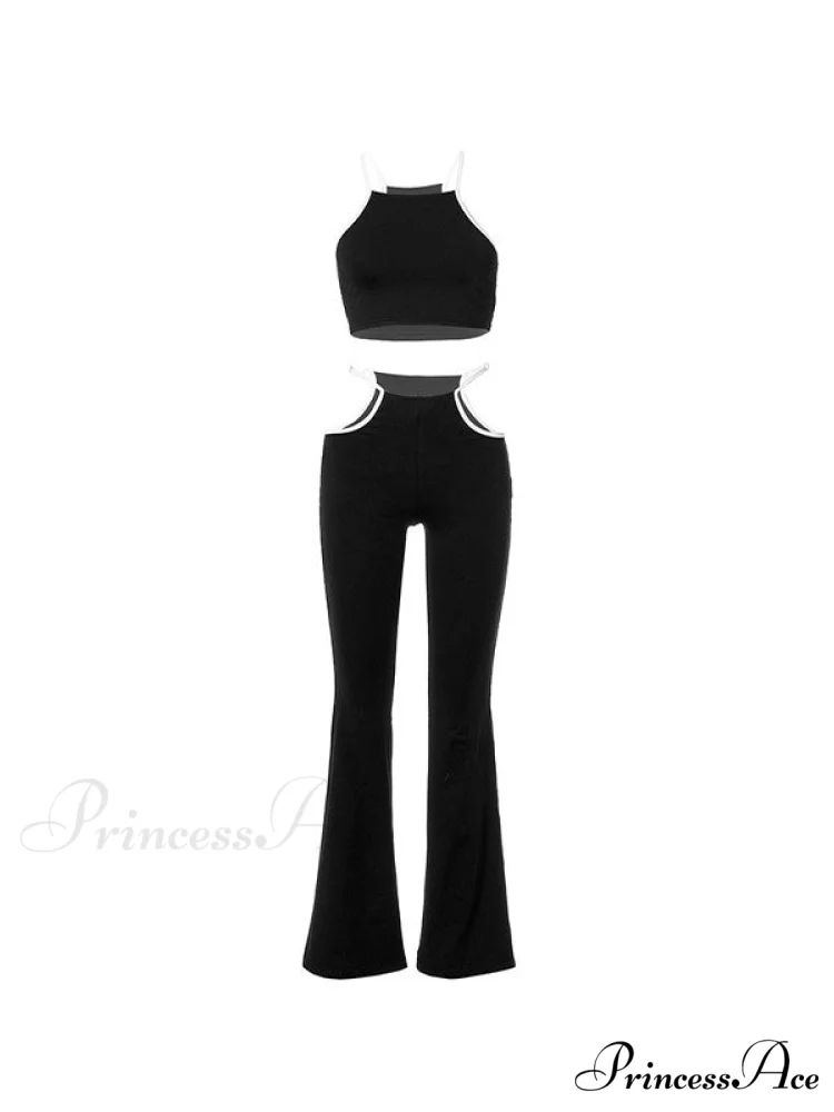 Black Button Graceful Down Corset Top - Image 7