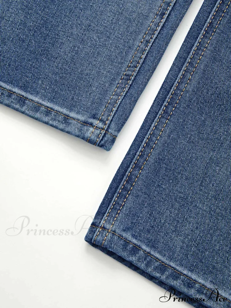 Blue Denim Graceful Cargo Mini Skirt - Image 5