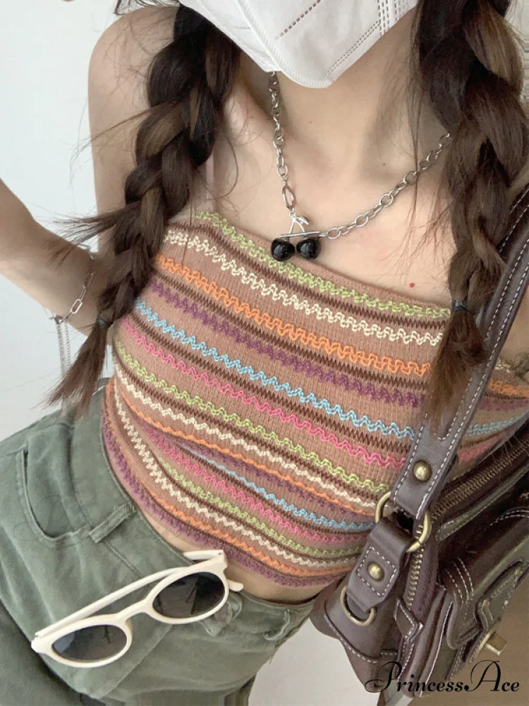 Color Block Graceful Striped Knit Sweater - Image 10