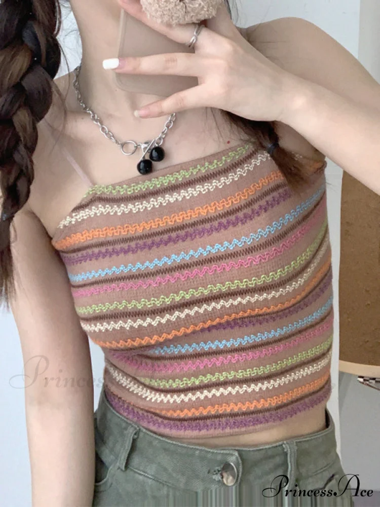 Color Block Graceful Striped Knit Sweater - Image 11