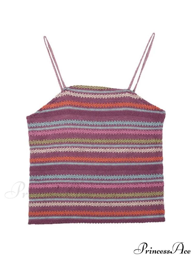 Color Block Graceful Striped Knit Sweater - Image 8