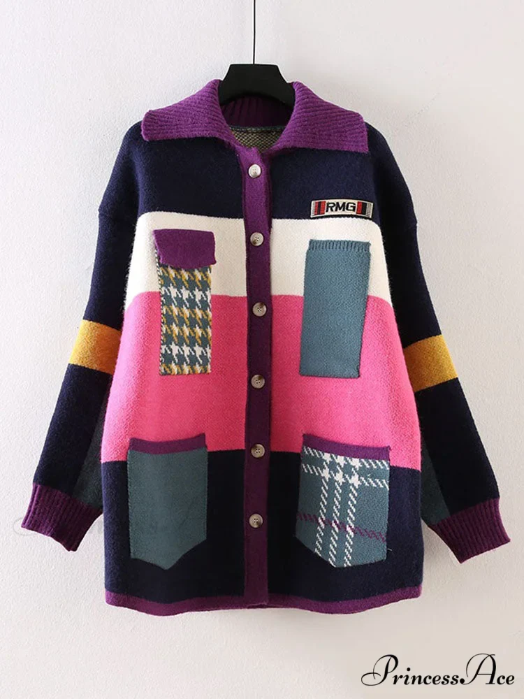 Color Block Graceful Striped Sweater - Image 14
