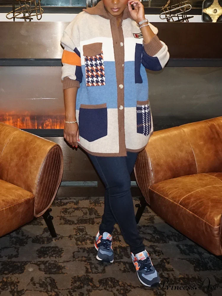 Color Block Graceful Striped Sweater - Image 2