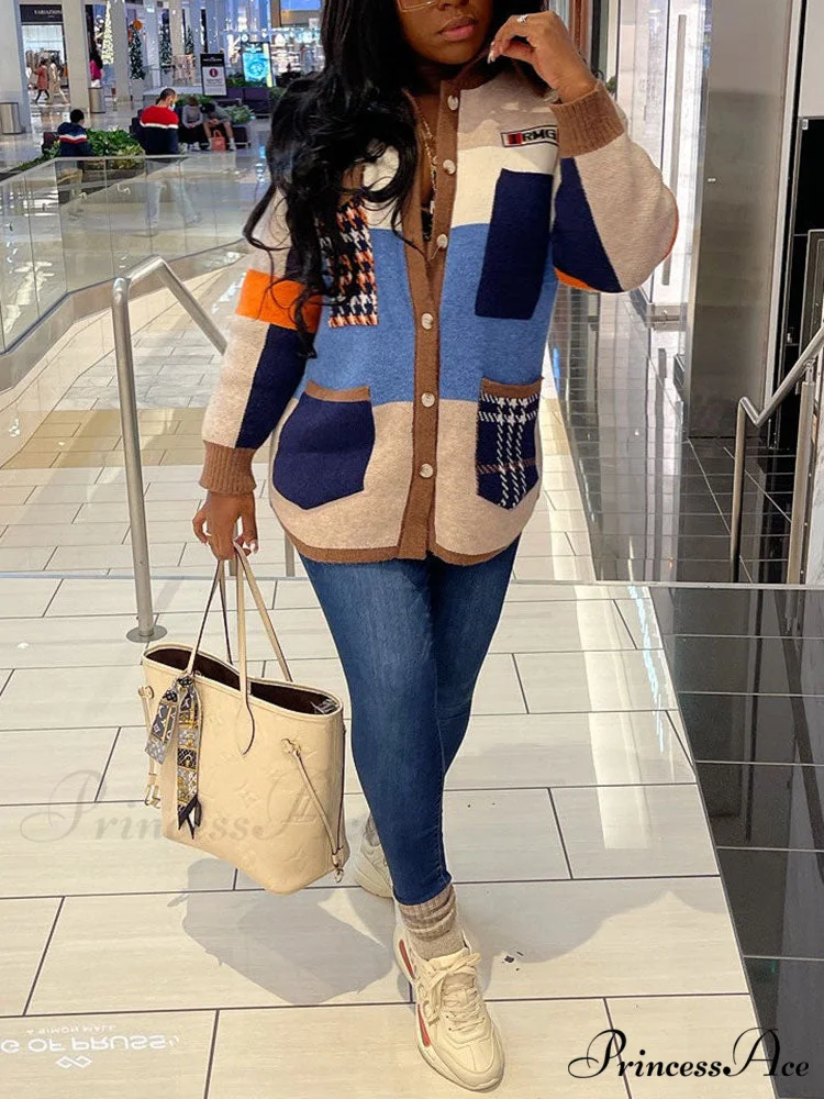 Color Block Graceful Striped Sweater - Image 4