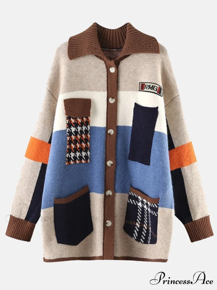 Color Block Graceful Striped Sweater - Image 7