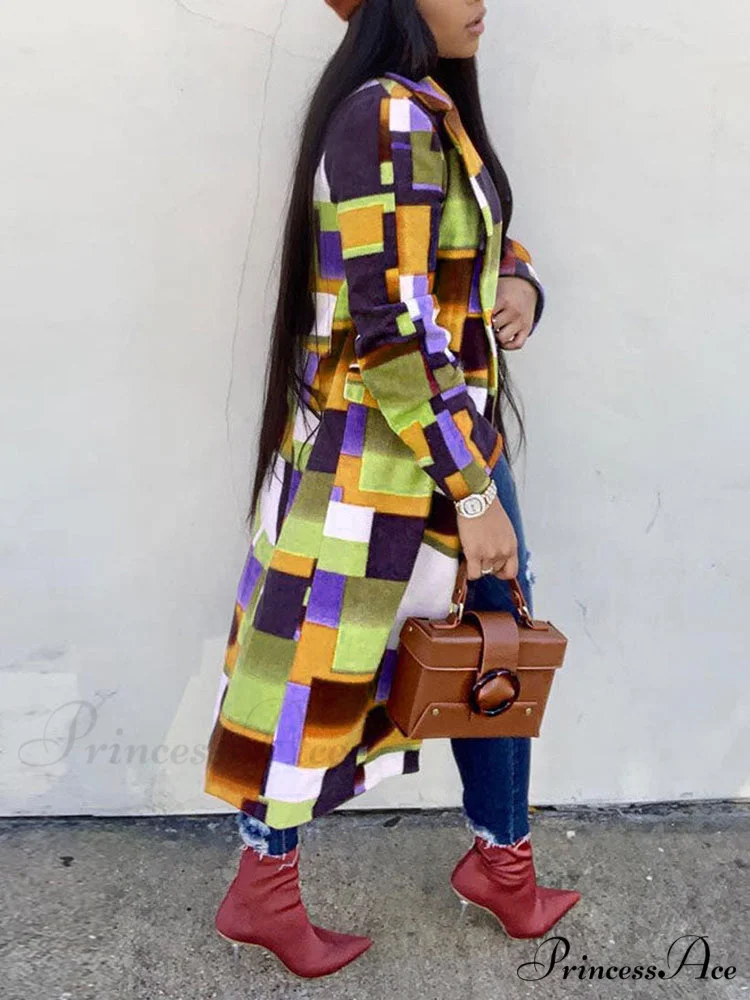 Color Block Zip Trendy Up Shirt Dress - Image 2