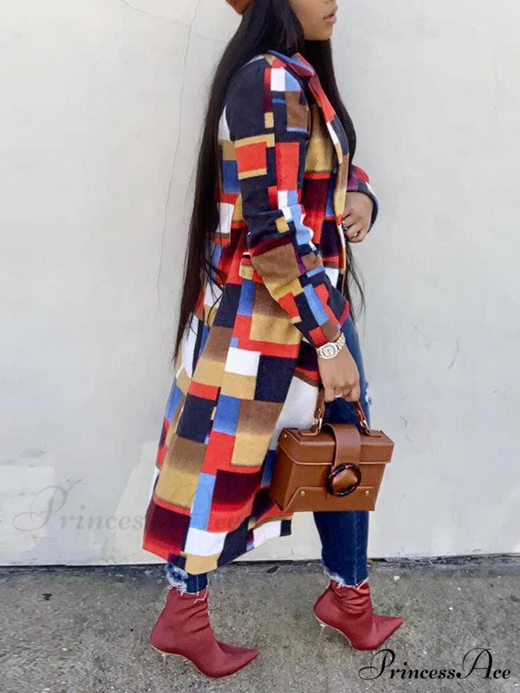 Color Block Zip Trendy Up Shirt Dress - Image 4