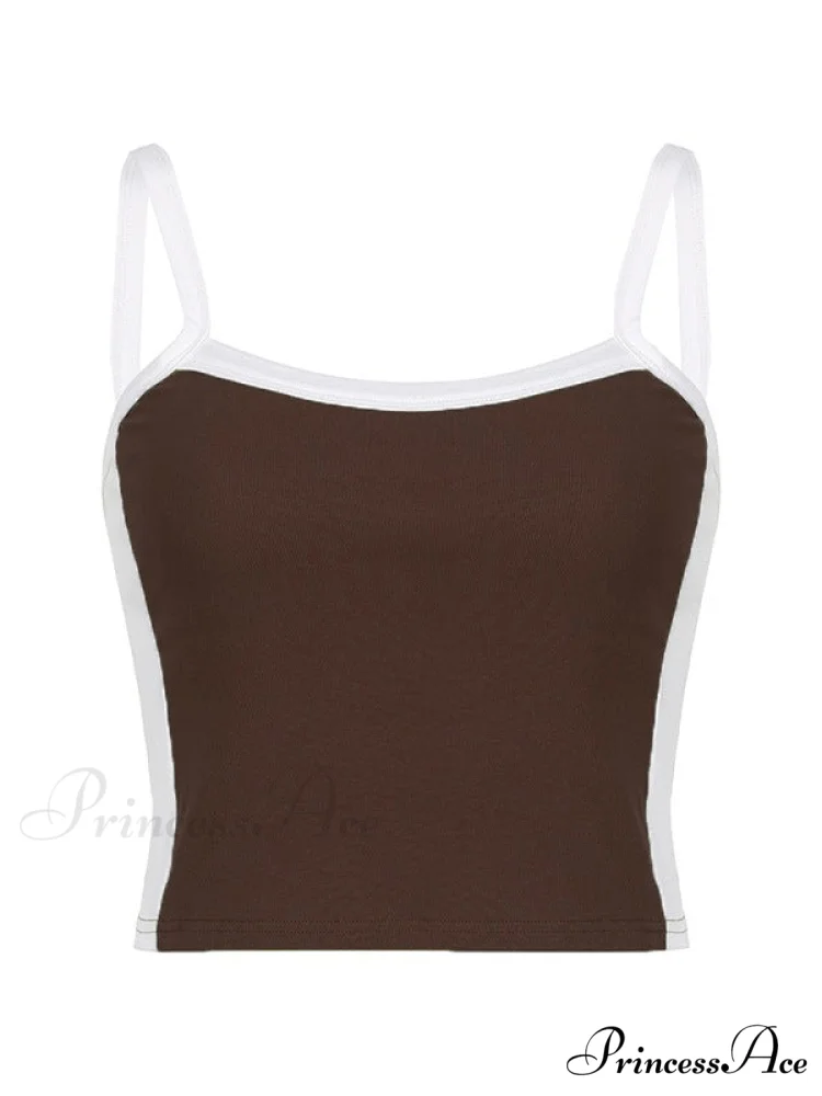 Contrast Trim Rib-Knit Trendy Crop Cami Top - Image 10